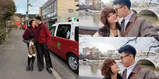 Liburan Romantis Hanum Mega di Jepang, Ciuman Mesra Serasa Bulan Madu