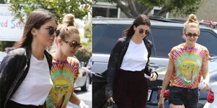 Lupa Pakai Bra, Kendall Jenner Pede Makan Siang Bareng Gigi Hadid