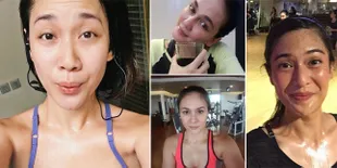 'Mandi' Keringat, Artis-Artis Ini Tetap Cantik Meski Tanpa Makeup