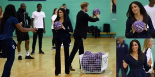 Meghan Markle Pamer Skill Basket Sambil Kenakan High Heels