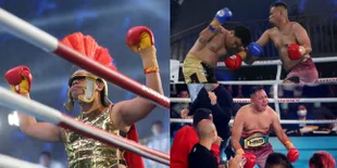 Menang Telak Dalam 2 Ronde, 11 Potret 'The Real Gladiator' Vicky Prasetyo Kuasai Pertandingan Tinju - Bikin Aldi Taher Kabur dari Ring dan Menyerah