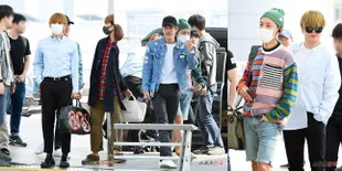 Menuju Indonesia, Member BTS Tampil Cool dan Ganteng di Airport