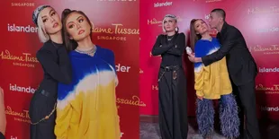 Momen Agnez Mo Ketemu Patung Lilin Dirinya di Madame Tussauds Singapura, Takjub Mirip Banget