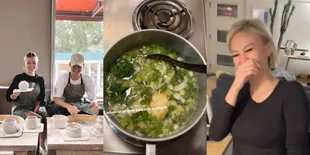 Momen Gemas Agnez Mo Masak Sayur Sop Untuk Adam Rosyadi, Diprotes Sang Pacar Kebanyakan Daun Bawang