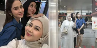 Momen Kesha Ratuliu Quality Time Bareng Syifa Hadju dan Margin Wieheerm di Singapura