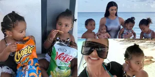Momen Menggemaskan Chicago West & True Thompson Saat Berlibur di Bahama