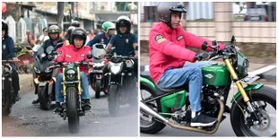 Naik Motor Custom, Presiden Jokowi Blusukan ke Pasar Tradisional