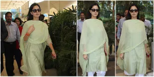 Natural Tanpa Make Up, Katrina Kaif Melenggang Santai di Bandara