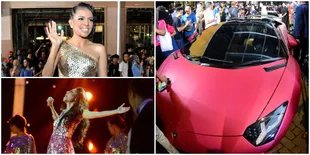 Nowela Idol Kendarai Lamborghini Merah di Grand Final Idol 2014