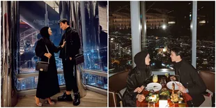 Pacaran di Ketinggian, 10 Potret Dinner Romantis Dinda Hauw & Rey Mbayang di Burj Khalifa Dubai