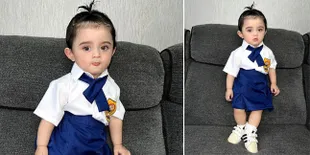 Pakai Kostum Seragam SMP, Baby Guzel Putri Ali Syakieb dan Margin Cantiknya Kelewatan - Bikin Gemas Netizen