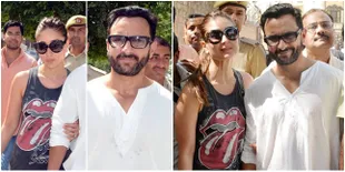 Pakai Tanktop, Kareena Kapoor Temani Saif Ali Rayakan Idul Adha