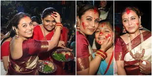 Panas Berkeringat, Rani Mukherjee Happy Jalani Ritual Durga Puja