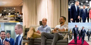 Pangeran William Nobar Piala Dunia Bareng Pangeran Jordania