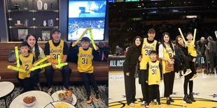 Parkirnya Bareng Para Pemain NBA, 8 Potret Sandra Dewi Nonton Basket Dengan Fasilitas VVIP