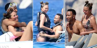 Peluk - Ciuman Mesra, John Legend & Chrissy Teigen Bikin Baper!