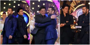 Pelukan Mesra Shahrukh Khan dan Salman Khan, Penuh Tawa Bahagia