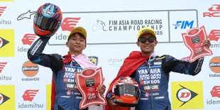 Pembalap Indonesia Punya Selebrasi Spesial Usai Raih Podium di Mandalika, Terinspirasi Lagu 'About You'