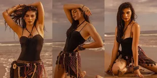 Pemotretan Eksotis Jihane Almira Chedid di Pantai, Hot Banget Tiduran di Pasir