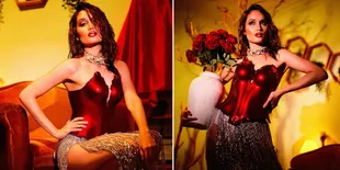 Pemotretan Terbaru Cinta Laura, Hot Abis dan Tampil Berani dengan Breastplate Merah