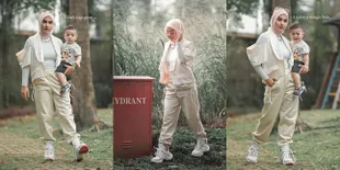 Perjuangan di Balik Pemotretan Keren, 7 Foto Irish Bella Gagal OOTD Karena Air Rumi Mewek - Belum Siap Pose Sudah Dijepret