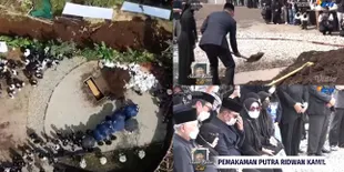 Perpisahan Selamanya dengan Putra Tercinta, 11 Potret Prosesi Pemakaman Eril Anak Ridwan Kamil - Sang Ayah Tampak Tegar Tutup Liang Lahat