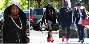 Pertama di Publik - Kanye West Tak Tersenyum Pasca Kelahiran Anaknya