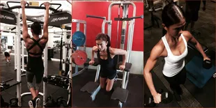 Potret Agnez Mo Bakar Lemak di Gym - Pamer Otot Kekar