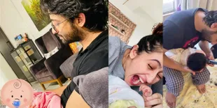 Potret Anaya Anak Shaheer Sheikh dan Ruchikaa Kapoor, Habis Cukur Rambut - Wajah Masih Disembunyikan