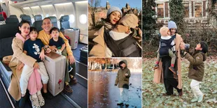 Potret Andien Liburan Musim Dingin ke Eropa Bareng Suami dan Kedua Anaknya, Kawa & Tabi Nggemesin Banget!
