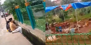 Potret Ayah dan Ibu Mendiang Bibi Ardiansyah Berdoa dari Luar Pagar Saat Makam Ditutup