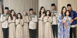 Potret Ayu Ting Ting Lebaran Bareng M Fardhana, Sudah Pakai Seragam Seperti Keluarga