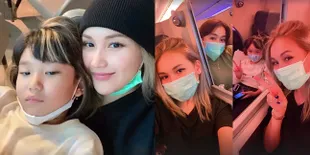 Potret Ayu Ting Ting Liburan ke Amerika, Bahagia Ajak Bilqis dan Adik Naik Pesawat Kelas Bisnis