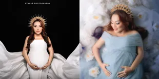 Potret Cantik Mpok Alpha Maternity Shoot, Hamil Anak Kembar di Usia 37 Tahun