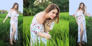Potret Celine Evangelista di Sawah, Bumil Cantik Makin Memesona