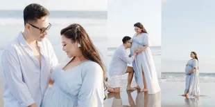 Potret Clarissa Putri Babymoon di Bali, Maternity Shoot di Tepi Pantai - Serba Biru Sambut Baby Boy