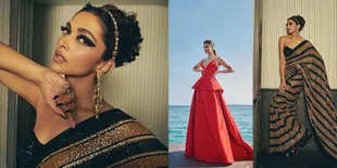 Potret Deepika Padukone di Cannes 2022, Stunning dengan Sari Bergaya Cleopatra - Dress Merah Disebut Jelek