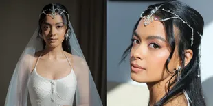 Potret Detail Headpiece Cantik yang Dipakai Eva Celia di Acara Pernikahan, Pesona Bak Dewi Mitologi Yunani!
