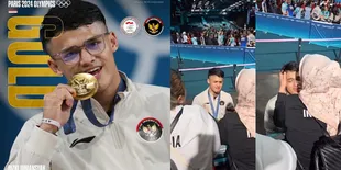 Potret Detik-detik Rizki Juniansyah Atlet Angkat Besi Nangis Peluk Ibu Usai Dapat Medali Emas di Olimpiade 2024, Bikin Haru