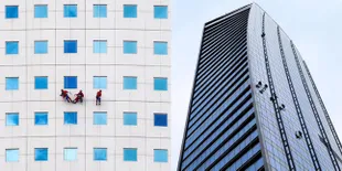 POTRET di Balik Kemilau Kaca Gedung Pencakar Langit Jakarta, Terselip Sosok Tangguh