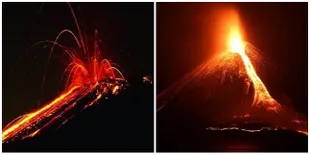 Potret Erupsi Anak Krakatau Saat Malam, Indah Namun Mengerikan