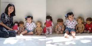 Potret Gemas Thania Putri Onsu Berpose Bareng Boneka, Berukuran Bak Bayi Manusia - Netizen: Kok Serem