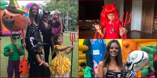 Potret Halloween Ala Indah Kalalo dan Buah Hati, Jadinya Cute!