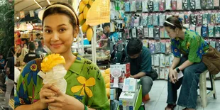 Potret Indah Permatasari Jalan-Jalan ke Blok M, Pilih Baju Sampai Pose di Konter HP Malah Jadi Vintage Banget