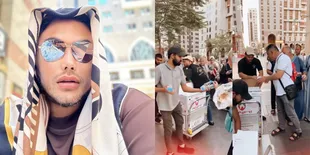 Potret Ivan Gunawan Bagi-bagi Sedekah Subuh di Madinah Sebelum Menunaikan Ibadah Haji di Mekkah