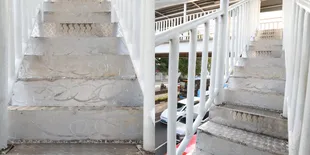 Potret Jembatan Penyebrangan Daan Mogot yang Tangganya Dicuri Kini Sudah Diperbaiki, Sudah Aman Digunakan