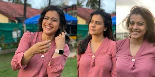 Potret Kajol Berpose Seru di Depan Terpal, Tetap Stunning Meski Background Nggak Banget