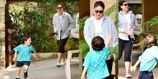 Potret Kareena Kapoor Kejar-kejaran dengan Taimur Ali Khan, Penuh Tawa Bahagia