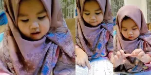 Potret Katherine Anak DJ Butterfly Belajar Ngaji, Sudah Lancar Meski Baru Umur 3 Tahun