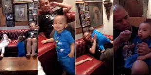 Potret Kedekatan Ahmad Dhani dan Baby R, Diabadikan Oleh Mulan